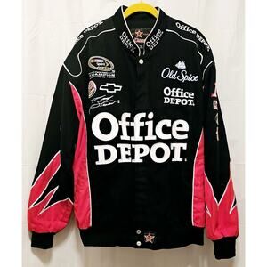 Vintage NASCAR Tony Stewart #14 Office Depot JH Design Racing Jacket Mens Large